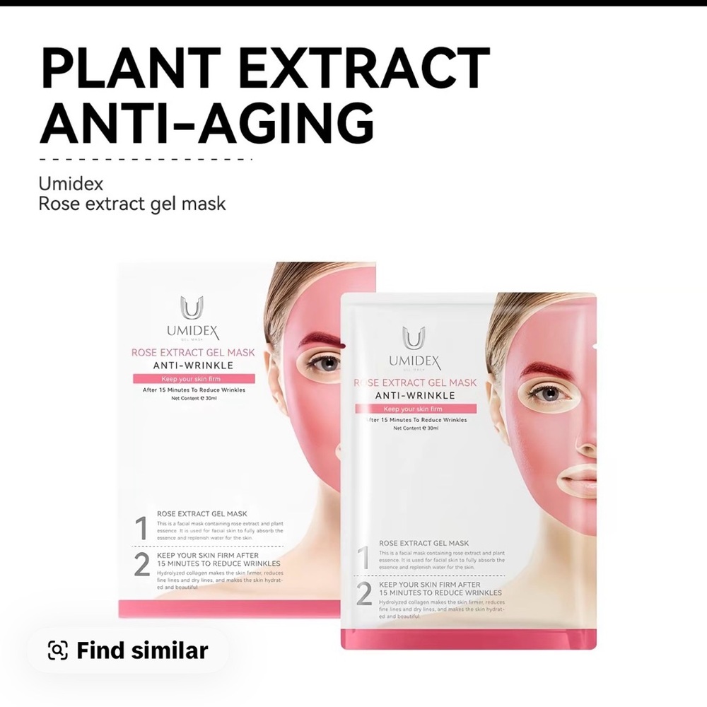 Rose Extract Anti-Wrinkle Gel Mask — Pink $7 each 2x$10